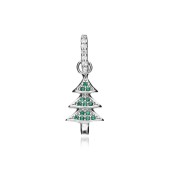 Pandantiv argint brad impodobit cu cristale Christmas Tree DiAmanti AP13016-AS
